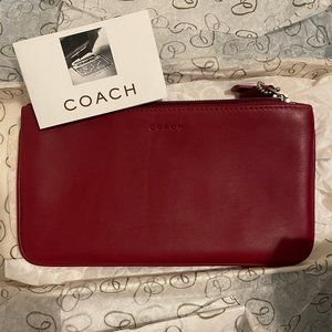 Coach Red Zipper Coin Purse